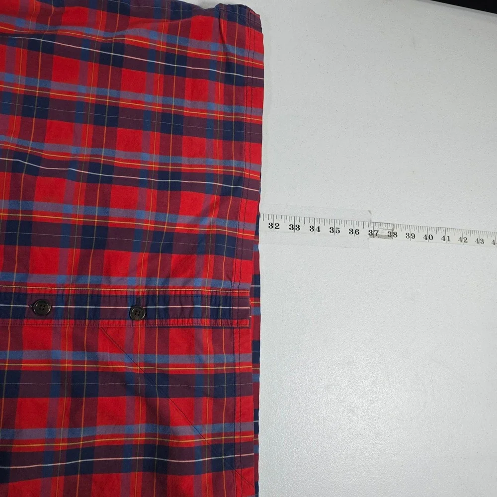 Alaskan Hardgear Plaid Short Sleeve Button Down Shirt 2XL Tall Men‎ Red Blue